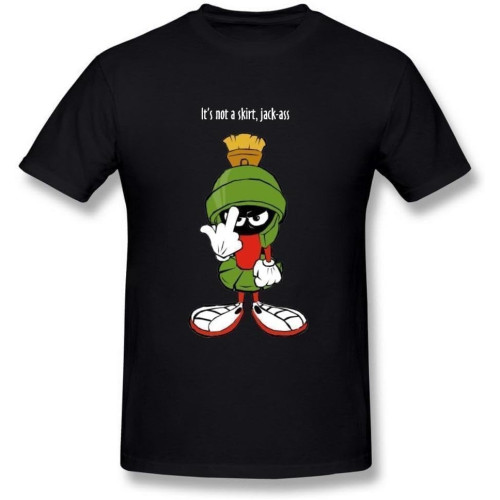 Men's Marvin The Martian Looney Tunes Logo Black T Shirt Men's Marvin The Martian Looney Tunes Logo Black T Shirt