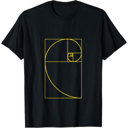 Golden Ratio Spiral T-Shirt Fibonacci Spiral Tee Shirt T-Shirt Golden Ratio Spiral T-Shirt Fibonacci Spiral Tee Shirt T-Shirt