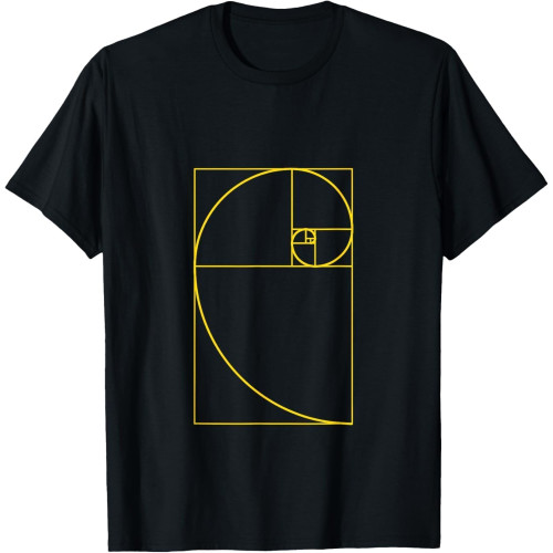 Golden Ratio Spiral T-Shirt Fibonacci Spiral Tee Shirt T-Shirt Golden Ratio Spiral T-Shirt Fibonacci Spiral Tee Shirt T-Shirt