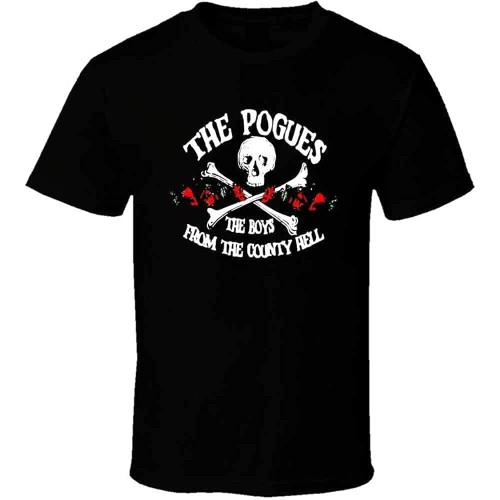 he Pogues - Anchor Logo Shirt Black White Tshirt Men's Black he Pogues - Anchor Logo Shirt Black White Tshirt Men's Black