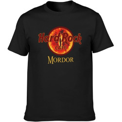 Hard Mordor Cafe Rock Men's T-Shirt Black Tee