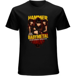 Babymetal T-Shirt Graphic Mens Basic Black Unisex Cotton Casual Tee Babymetal T-Shirt Graphic Mens Basic Black Unisex Cotton Casual Tee