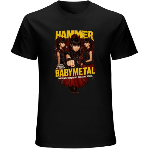 Babymetal T-Shirt Graphic Mens Basic Black Unisex Cotton Casual Tee Babymetal T-Shirt Graphic Mens Basic Black Unisex Cotton Casual Tee