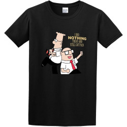 Dilbert Office Humor Cotton Round Neck Shirt for Men Dilbert Office Humor Cotton Round Neck Shirt for Men