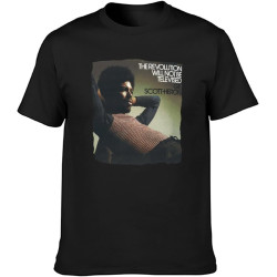 Gil Scott-Heron The Revolution Will Not Be Televised LP Men's T-Shirt Black Tee Gil Scott-Heron The Revolution Will Not Be Televised LP Men's T-Shirt Black Tee