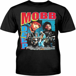 Mobb-Deep-T Shirt The in Famous-Hip-Hop-Rap T-Shirt Cool Short-Sleeve Black M Mobb-Deep-T Shirt The in Famous-Hip-Hop-Rap T-Shirt Cool Short-Sleeve Black M