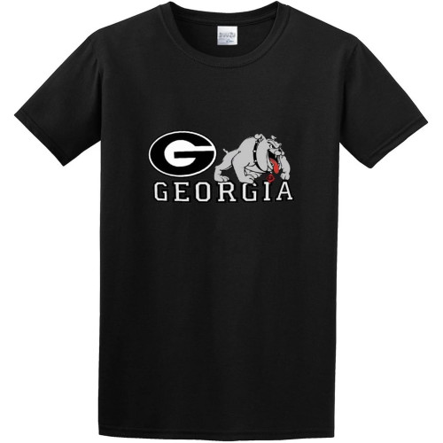 Georgia Bulldog Mens T-Shirt Black Unisex Tee Georgia Bulldog Mens T-Shirt Black Unisex Tee