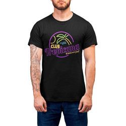 Tropicana Organic 80s Fancy Dress Party Music Wham Pride Unisex T-Shirt Printed Tee Black Mens Top Shirt