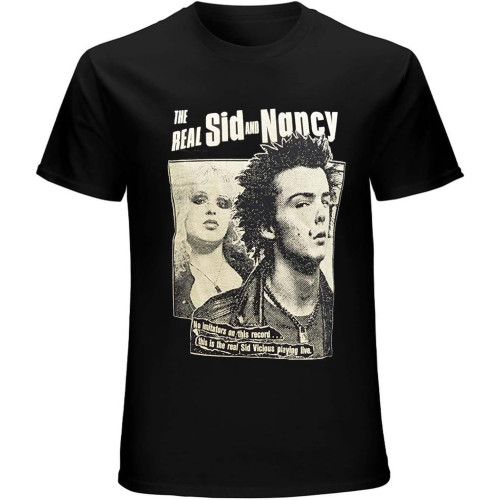 The Real Sid and Nancy English Punk Rock 1977 Unisex T-Shirt Printed Tee Black Mens Top Shirt The Real Sid and Nancy English Punk Rock 1977 Unisex T-Shirt Printed Tee Black Mens Top Shirt