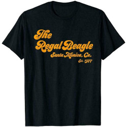 The Regal Beagle Three's Company Sitcom 70s Unisex T-Shirt Printed Tee Black Mens Top Shirt