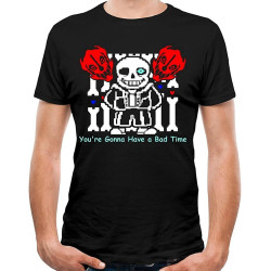 Undertale Sans You're Gonna Have A Bad Time Unisex T-Shirt Printed Tee Black Mens Top Shirt Undertale Sans You're Gonna Have A Bad Time Unisex T-Shirt Printed Tee Black Mens Top Shirt