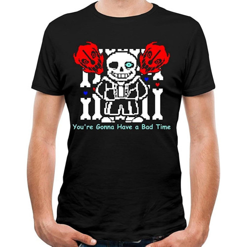 Undertale Sans You're Gonna Have A Bad Time Unisex T-Shirt Printed Tee Black Mens Top Shirt Undertale Sans You're Gonna Have A Bad Time Unisex T-Shirt Printed Tee Black Mens Top Shirt