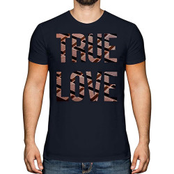 True Love Unisex T-Shirt Printed Tee Black Mens Top Shirt