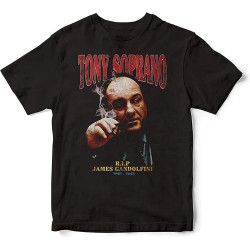 Tony Soprano 90s Movie Unisex T-Shirt Printed Tee Black Mens Top Shirt Tony Soprano 90s Movie Unisex T-Shirt Printed Tee Black Mens Top Shirt