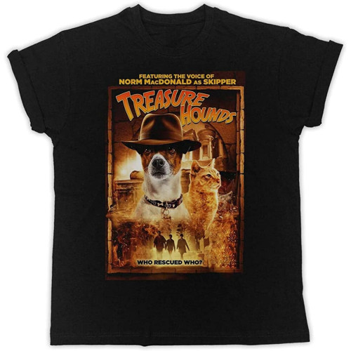 Treasure Hounds Movie Poster Unisex T-Shirt Printed Tee Black Mens Top Shirt