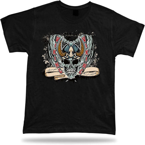 Viking Special Apparel Unisex T-Shirt Printed Tee Black Mens Top Shirt Viking Special Apparel Unisex T-Shirt Printed Tee Black Mens Top Shirt