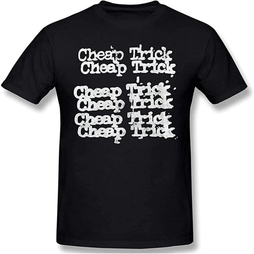 Trick Stacked Logo Unisex T-Shirt Printed Tee Black Mens Top Shirt