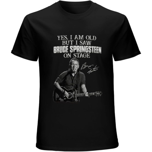 Yes I Am Old But I Saw Bruce-Spring T-Shirt Printed Tee Black Mens Top Shirt Yes I Am Old But I Saw Bruce-Spring T-Shirt Printed Tee Black Mens Top Shirt