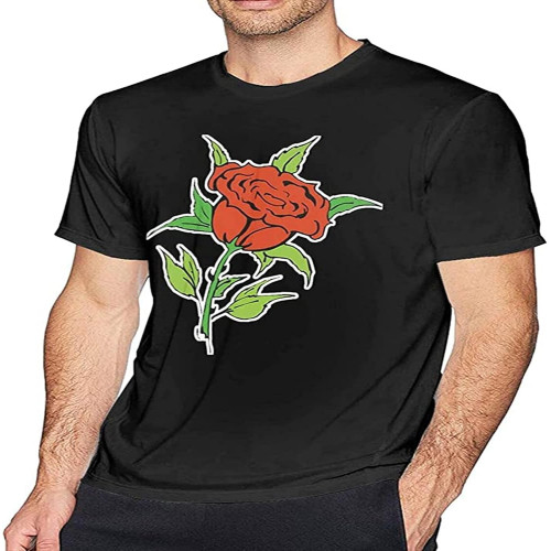 BANANATRIP Rose Men's Black T-Shirt BANANATRIP Rose Men's Black T-Shirt