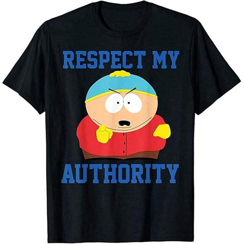 BANANATRIP Respect My Authority Eric Cartman Men's Black T-Shirt S BANANATRIP Respect My Authority Eric Cartman Men's Black T-Shirt S