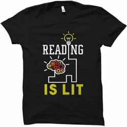 Reading is Lit Men's Black T-Shirt Reading is Lit Men's Black T-Shirt