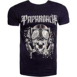 Papa Roach Gas Face Mask F E A R Men's Black T-Shirt Papa Roach Gas Face Mask F E A R Men's Black T-Shirt