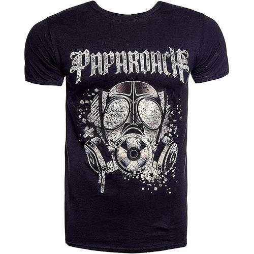 Papa Roach Gas Face Mask F E A R Men's Black T-Shirt