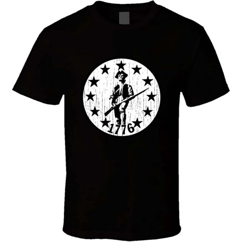 BANANATRIP Patriot Since 1776 USA Retro Army Men's Black T-Shirt