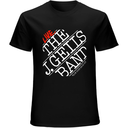 J. Geils Band T-Shirt Graphic Mens Basic Black Unisex Cotton Casual Tee J. Geils Band T-Shirt Graphic Mens Basic Black Unisex Cotton Casual Tee