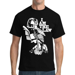 Judge Dredd The Law 2000AD Comic Book Graphic Novel Men's Black T Shirt Black Judge Dredd The Law 2000AD Comic Book Graphic Novel Men's Black T Shirt Black