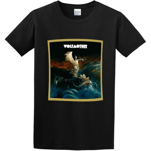Rourunjie Fashion T-Shirts Wolfmother Lp Black Rourunjie Fashion T-Shirts Wolfmother Lp Black