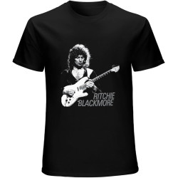 Rourunjie Adult T-Shirts Ritchie Blackmore Roupas Masculinas Humor Hipster Black Rourunjie Adult T-Shirts Ritchie Blackmore Roupas Masculinas Humor Hipster Black