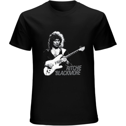 Rourunjie Adult T-Shirts Ritchie Blackmore Roupas Masculinas Humor Hipster Black Rourunjie Adult T-Shirts Ritchie Blackmore Roupas Masculinas Humor Hipster Black