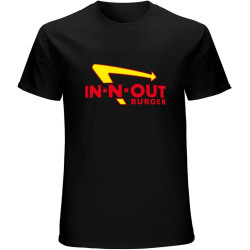in-N-Out Burger T-Shirt Graphic Mens Basic Black Unisex Cotton Casual Tee
