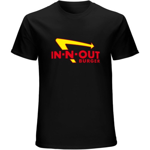 in-N-Out Burger T-Shirt Graphic Mens Basic Black Unisex Cotton Casual Tee in-N-Out Burger T-Shirt Graphic Mens Basic Black Unisex Cotton Casual Tee