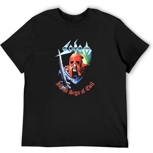 Sodom in The Sign of Evil T-Shirt Short-Sleeve Unisex Tee Black Sodom in The Sign of Evil T-Shirt Short-Sleeve Unisex Tee Black