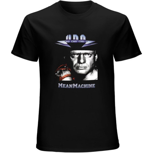 U.D.O. Mean Machine Men T-Shirt UDO Dirkschneider Accept Rage Heavy Metal Tee Black U.D.O. Mean Machine Men T-Shirt UDO Dirkschneider Accept Rage Heavy Metal Tee Black