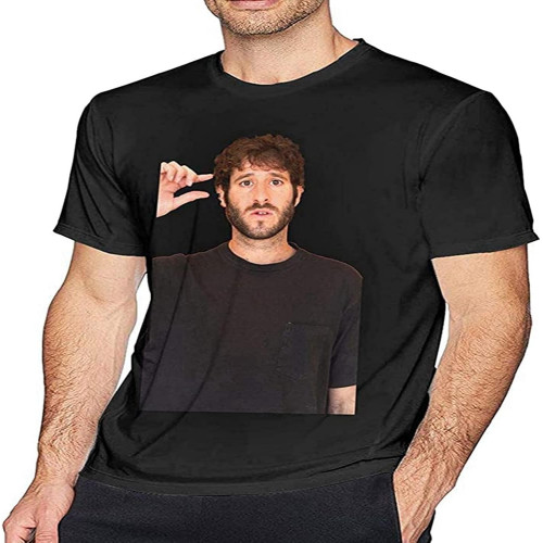 Lil Dicky Shirt Men Casual Fashion Novelty Short Sleeve Crewneck Cotton Tee Tops Black