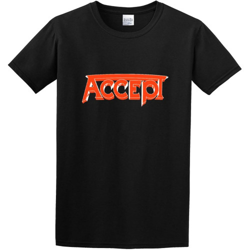 Accept Band Logo Moderns O Neck Men T-Shirt Black Accept Band Logo Moderns O Neck Men T-Shirt Black