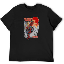 Men's T-Shirts Monkey Magic Fantasy Tv Show Martial Arts 70S 80S Black