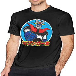 Rourunjie Classic Mazinger Z Short-Sleeve Cotton T-Shirt for Men Black Rourunjie Classic Mazinger Z Short-Sleeve Cotton T-Shirt for Men Black