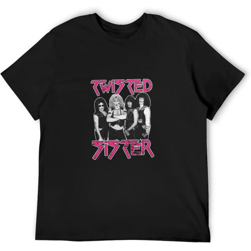 Men's T-Shirts Twisted Sister Band Profile Black Men's T-Shirts Twisted Sister Band Profile Black