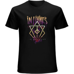 in Flames Band T-Shirt Graphic Mens Basic Black Unisex Cotton Casual Tee in Flames Band T-Shirt Graphic Mens Basic Black Unisex Cotton Casual Tee