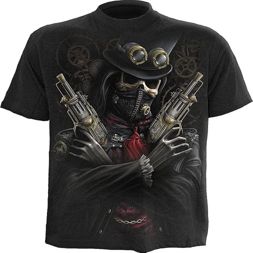 Spiral Men STEAM Punk Bandit T Shirt Black Black XL Spiral Men STEAM Punk Bandit T Shirt Black Black XL
