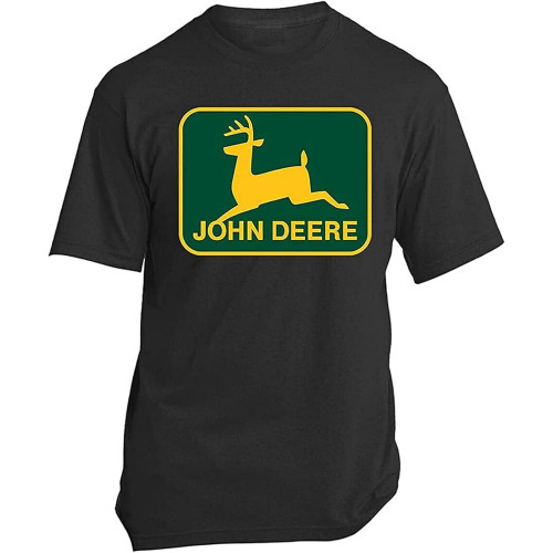 Distressed Retro, Logo, John, Deere, T-Shirt,Unisex T-Shirt Black XS