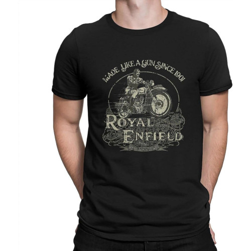 Men Enfield Cycle Co Ltd 1901 T Shirt Motorcycle Motor Race Pure Cotton Tops Funny Short Sleeve Crewneck Tees Summer Black XS Men Enfield Cycle Co Ltd 1901 T Shirt Motorcycle Motor Race Pure Cotton Tops Funny Short Sleeve Crewneck Tees Summer Black XS
