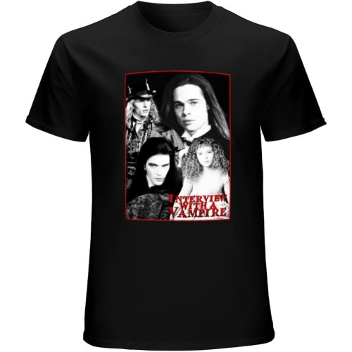 Interview with A Vampire Movie Fan T-Shirt Graphic Mens Basic Black Unisex Cotton Casual Tee