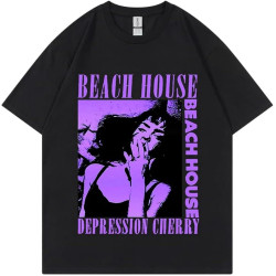 Men T Shirt Hip Hop Graphic Beach House Print Short Sleeve T Shirts Women Oversized Casual Streetwear Harajuku Unisex Tops Tees Black XS Men T Shirt Hip Hop Graphic Beach House Print Short Sleeve T Shirts Women Oversized Casual Streetwear Harajuku Unisex Tops Tees Black XS