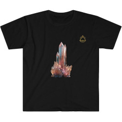 Unisex Softstyle T-Shirt Featuring Unique Quartz Crystal Art–Perfect Casual Wear XS Unisex Softstyle T-Shirt Featuring Unique Quartz Crystal Art–Perfect Casual Wear XS