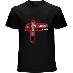 Indochine LA BD T-Shirt Graphic Mens Basic Black Unisex Cotton Casual Tee